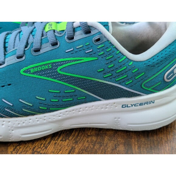 Brooks Men’s Running Shoes Glycerin 20 Size 9D Kayaking/Heron/Green Gecko main image 11